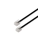Cable de teléfono rj11 6p4c aisens a143-0319/ 2m/ negro