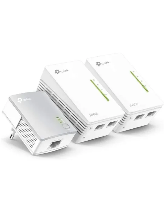 Adaptador powerline tplink wpa4220tkit 500mbps/ alcance 300m/ pack de 3 Adaptador powerline tplink wpa4220tkit 500mbps/ alcance 300m/ pack de 3