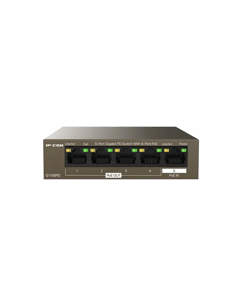 IP-COM G1105PD: Conmutador PoE con 5 puertos gigabit