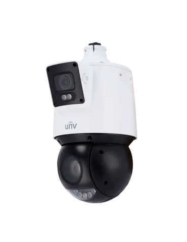 Cámara IP UNIVIEW Dual-Lens 4MP con PTZ y Funciones Inteligentes