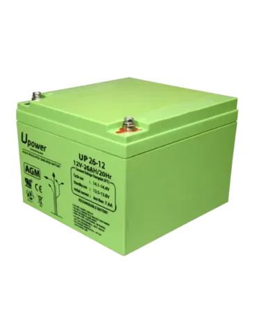Batería Plomo Ácido AGM MCi BATT-1226U - 12V 26Ah para Instalaciones Seguras