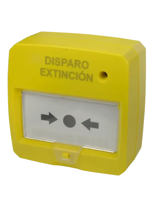 DMTECH DMT-D9000-MCP-Y: Pulsador Rearmable para Paneles de Extinción