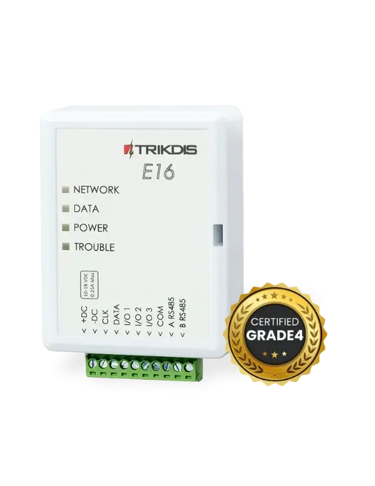 TRIKDIS TX-E16: Monitoreo y control de eventos eficiente