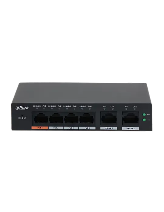 DAHUA S4100-4ET2ET-60-C: Gestión Remota y Topología de Red