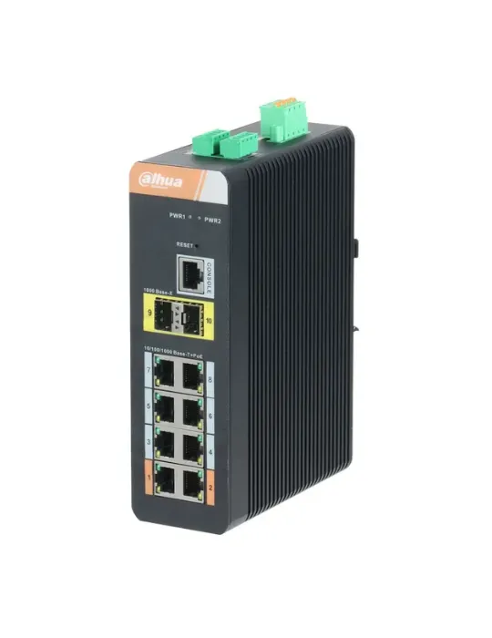 DAHUA PFS4210-8GT-DP-V2: Switch PoE Industriale de alto rendimiento