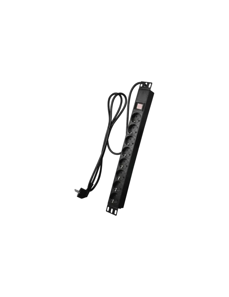 MCi PDU-8P1U-SWITCH: Toma Múltiple Enrackable con Seguridad