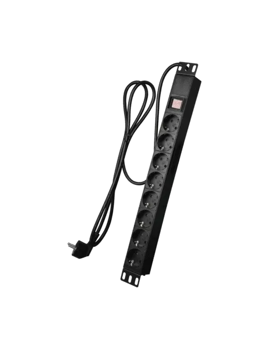 MCi PDU-8P1U-SWITCH: Toma Múltiple Enrackable con Seguridad
