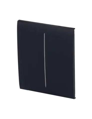 Panel táctil central para interruptor de luz doble con retroiluminación LED en color negro