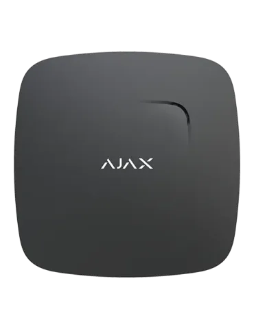 Ajax Detector de Humo y Temperatura con Monóxido de Carbono Negro