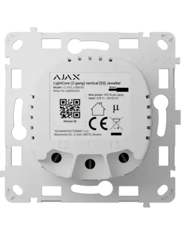 Relé para interruptor de luz inteligente doble vertical AJAX