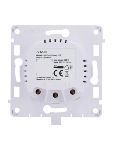 Relé Interruptor de Luz Inteligente Bidireccional AJAX AJ-LIGHTCORE-2W