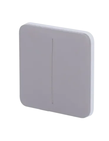 Panel táctil para interruptor de luz doble con Retroiluminación LED en color gris