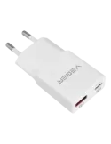 VEGER - Cargador USB QC3.0 / PD3.0 - Potencia 30W - Carga 2 dispositiv
