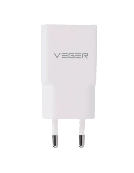 VEGER - Cargador USB QC3.0 / PD3.0 - Potencia 30W - Carga 2 dispositiv