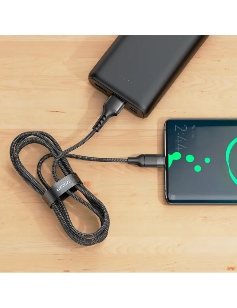 Veger - Cable USB 2.0 para portátiles - USB-A a USB-C - Cubierta de me