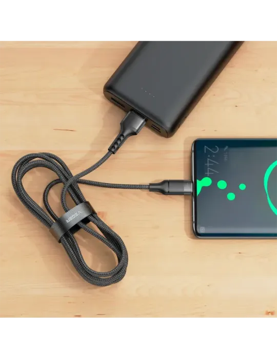 Veger - Cable USB 2.0 para portátiles - USB-A a USB-C - Cubierta de me