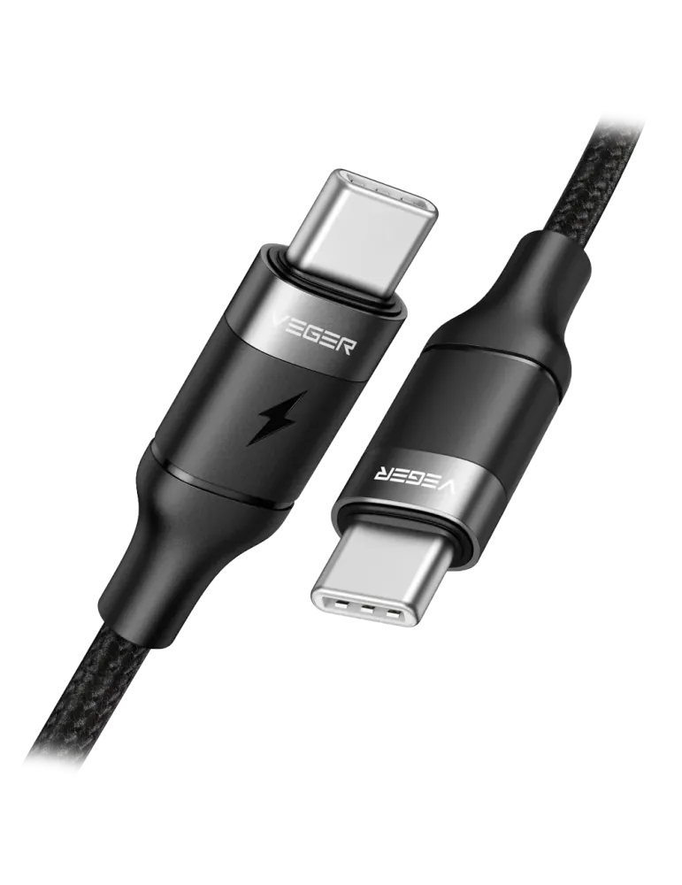Veger - Cable USB2.0 para portátiles - USB-C a USB-C - Cubierta de met