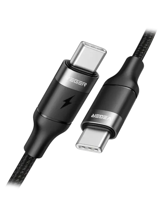 Veger - Cable USB2.0 para portátiles - USB-C a USB-C - Cubierta de met