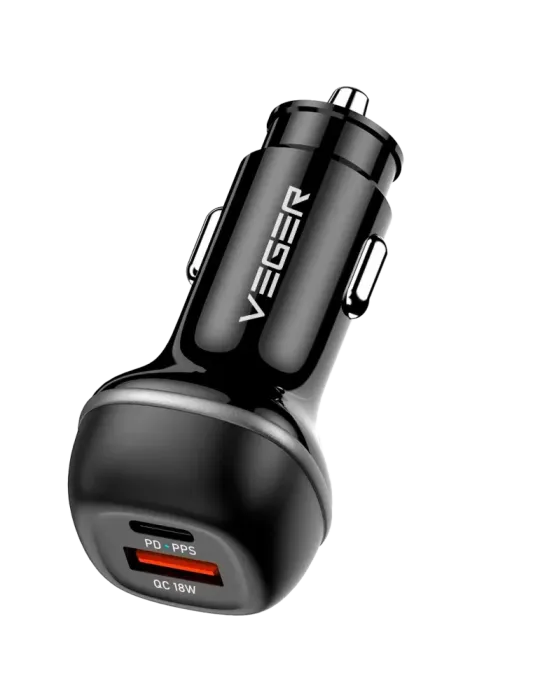VEGER - Mechero coche - Potencia 51W - Carga rápida PD30W, QC18W - Sal