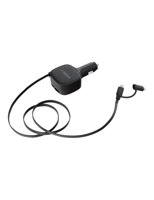 VEGER - Mechero coche - Potencia 84W - Carga rápida PD 30W, QC 18W, PP