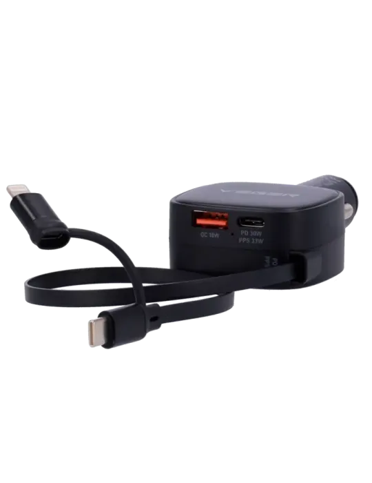 VEGER - Mechero coche - Potencia 84W - Carga rápida PD 30W, QC 18W, PP