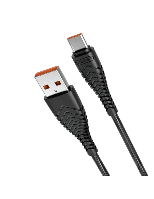Veger - Cable USB2.0 - USB-A a USB-C - Cubierta de plástico, Nylon tre