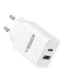 VEGER - Cargador USB - Potencia 30W - Carga rápida - Salidas USB-A, US