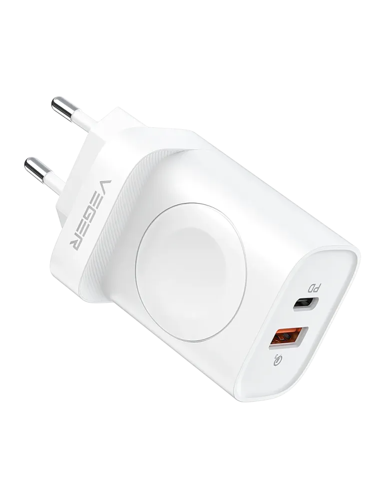 VEGER - Cargador USB e inalámbrico (para iWatch) - Potencia 25W - Carg