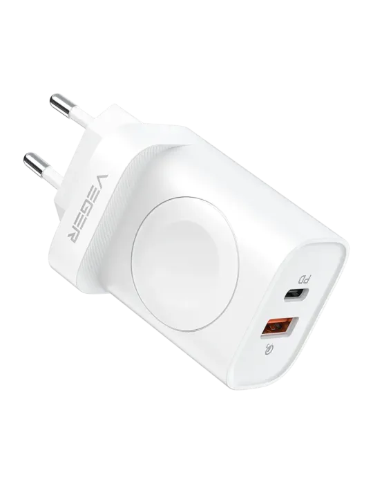 VEGER - Cargador USB e inalámbrico (para iWatch) - Potencia 25W - Carg