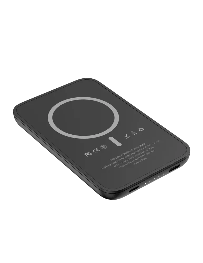 VEGER Power bank magnética inalámbrica - Capacidad 5000mAh - Entradas