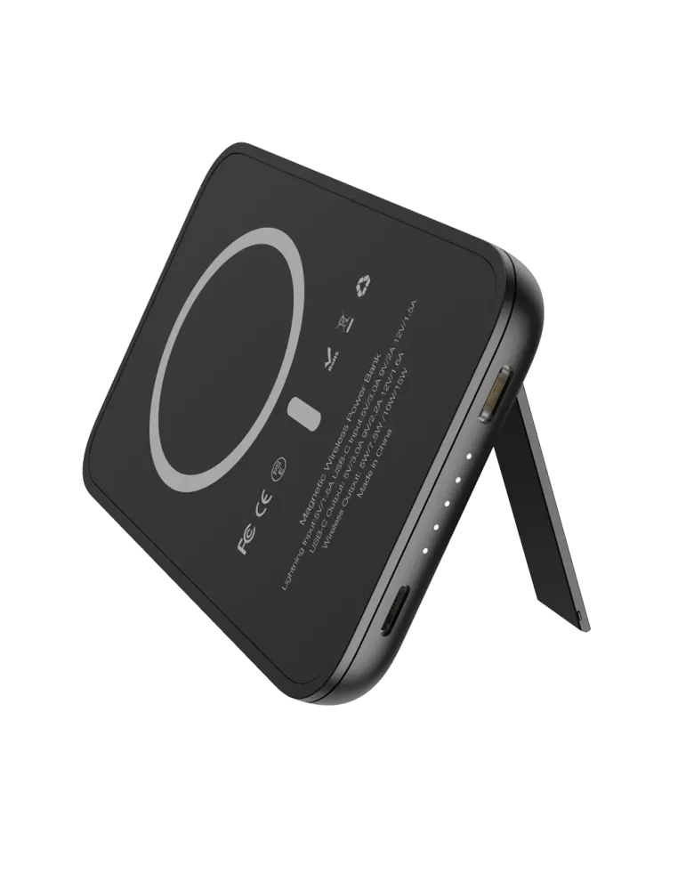 VEGER Power bank magnética inalámbrica - Capacidad 5000mAh - Entradas