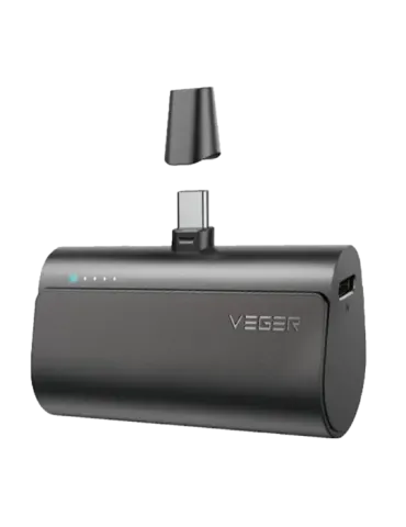 VEGER Mini Power bank con LEDs carga - Capacidad 5000mAh - Entrada USB