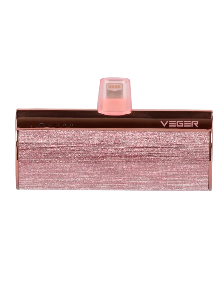 VEGER Mini Power bank con LEDs carga - Capacidad 5000mAh - Entrada USB