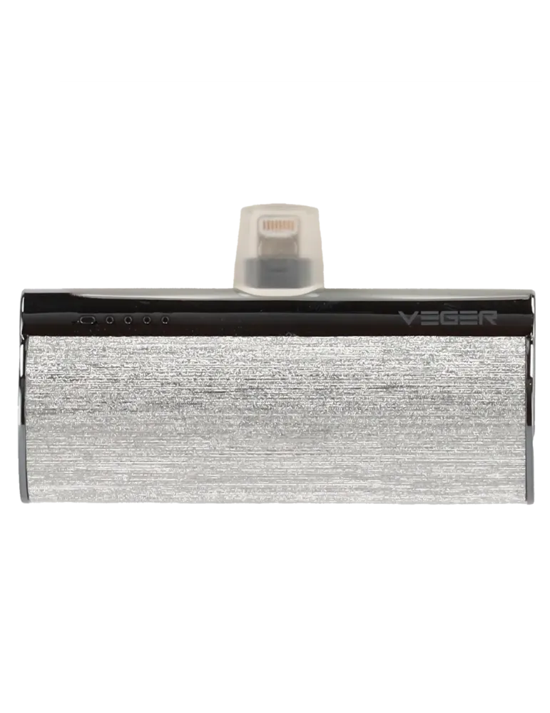 VEGER Mini Power bank con LEDs carga - Capacidad 5000mAh - Entrada USB