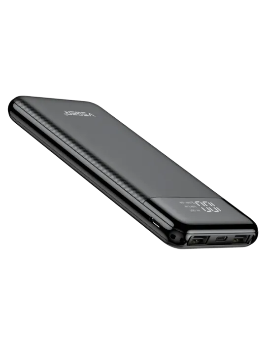 VEGER Power bank con pantalla LCD - Capacidad 10000mAh - Entradas USB-
