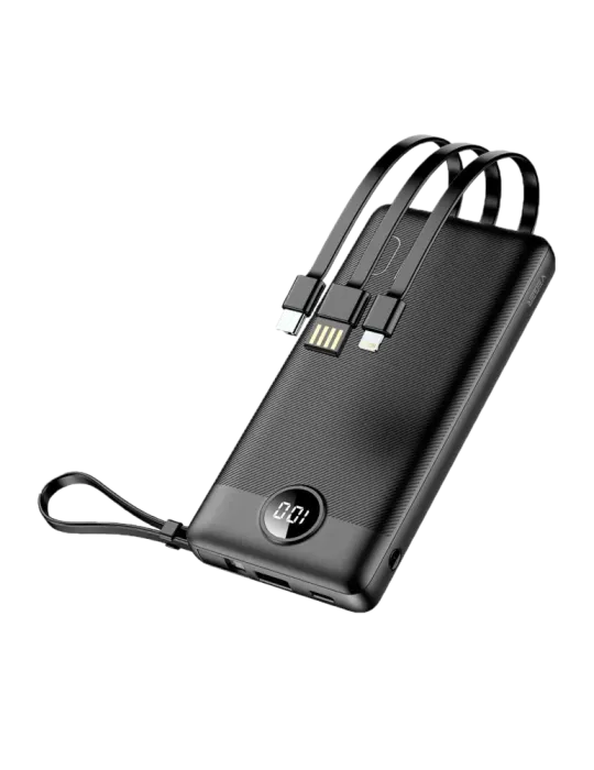 VEGER Power bank con pantalla LCD - Capacidad 10000mAh - Entradas USB-