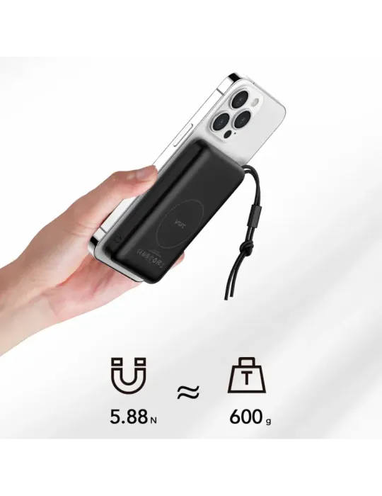 VEGER Power bank magnética e inalámbrica - Capacidad 10000mAh - Entrad