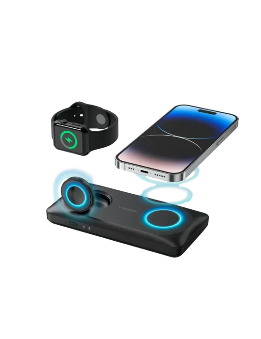 VEGER Power bank magnética e inalámbrica - Capacidad 10000mAh - Entrad