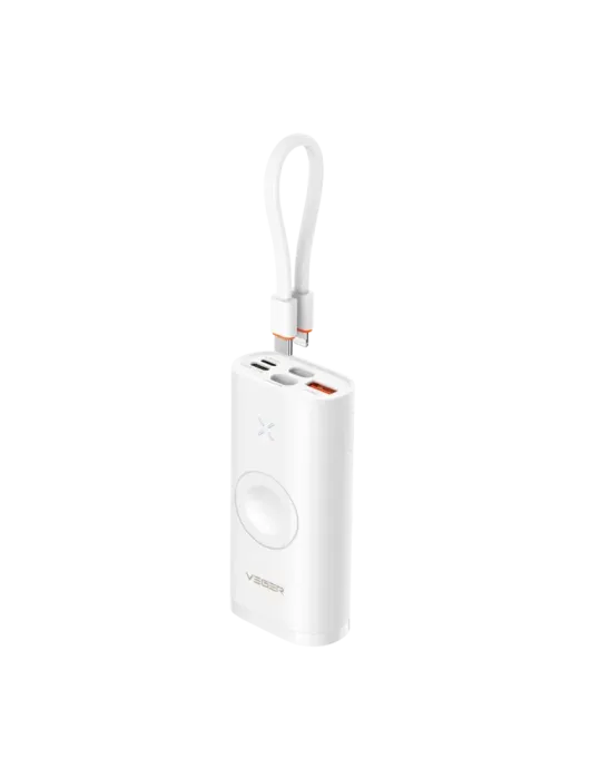 VEGER Mini Power bank con LEDs carga - Capacidad 10000mAh - Entradas U