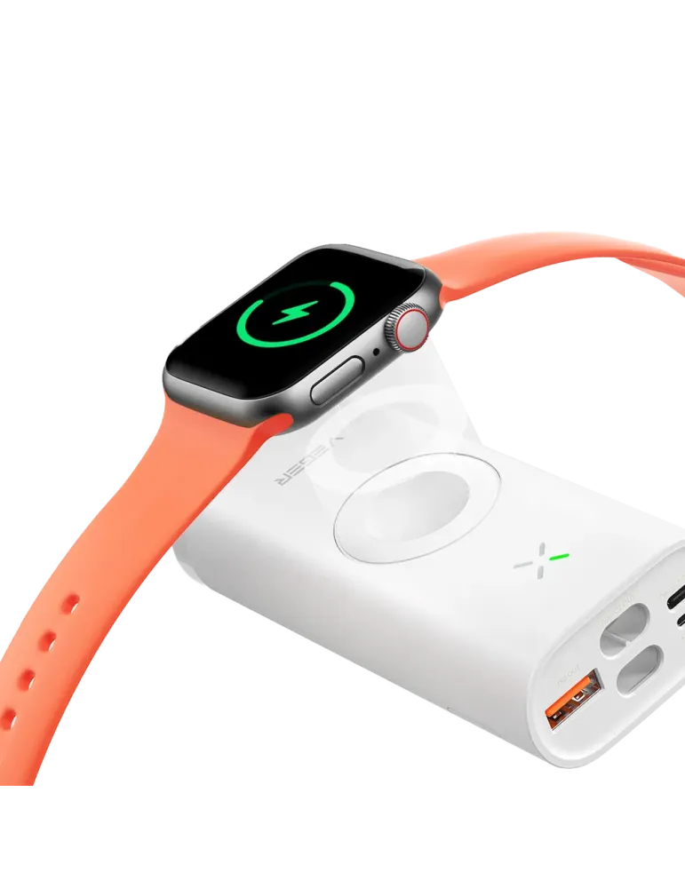 VEGER Mini Power bank con LEDs carga - Capacidad 10000mAh - Entradas U