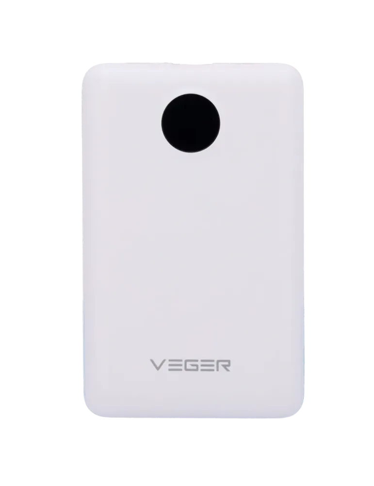 VEGER Power bank con pantalla LCD - Capacidad 10000mAh - Entradas Ligh