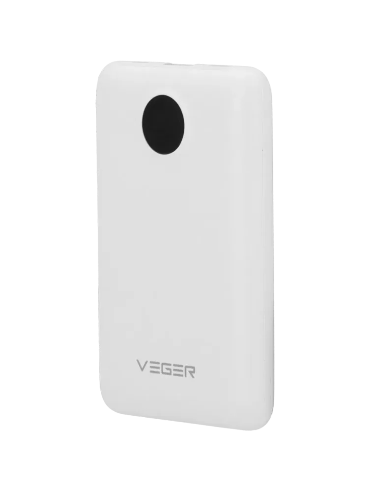 VEGER Power bank con pantalla LCD - Capacidad 10000mAh - Entradas Ligh