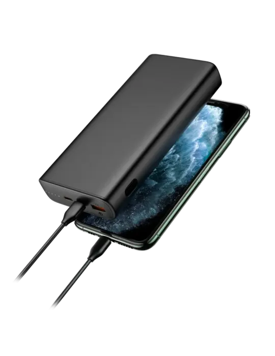 VEGER Power bank con LEDs de carga - Capacidad 20000mAh - Entradas USB