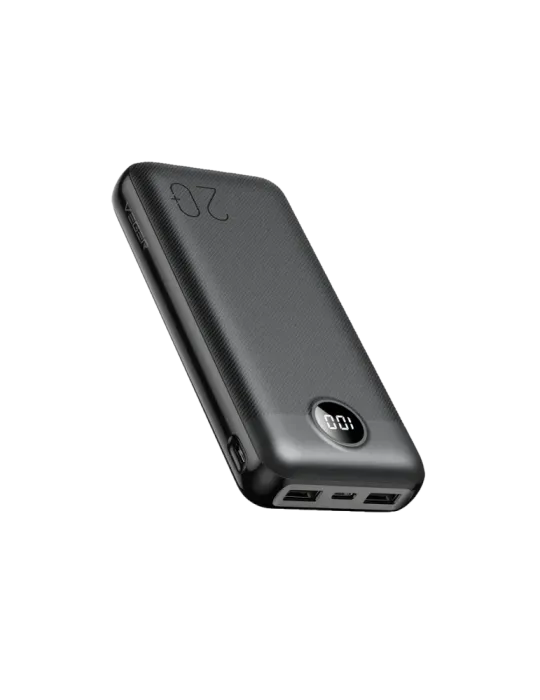 VEGER Power bank con pantalla LCD - Capacidad 20000mAh - Entradas USB-