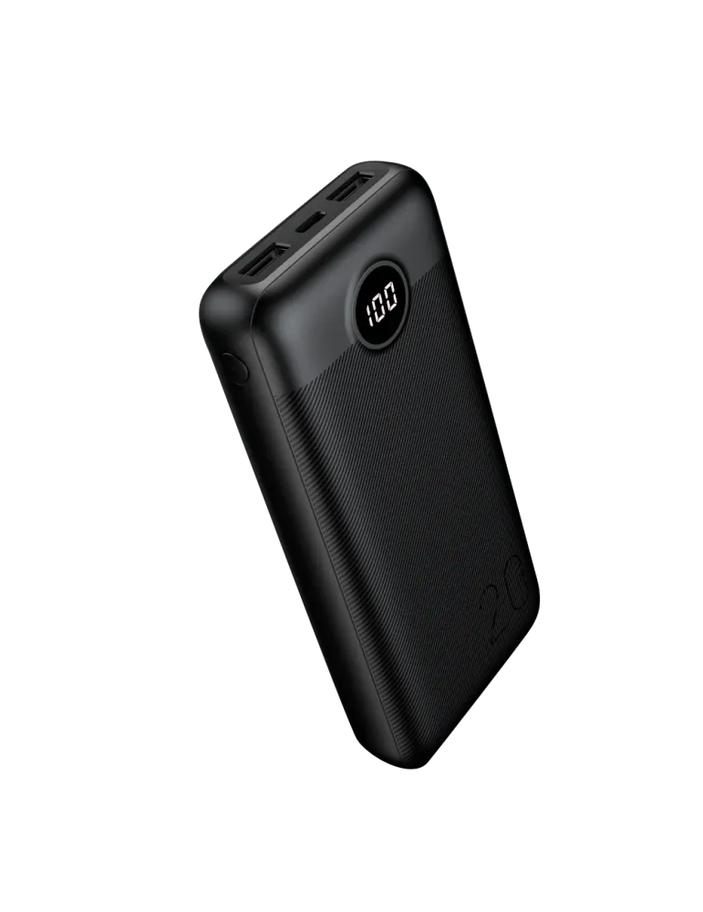 VEGER Power bank con pantalla LCD - Capacidad 20000mAh - Entradas USB-