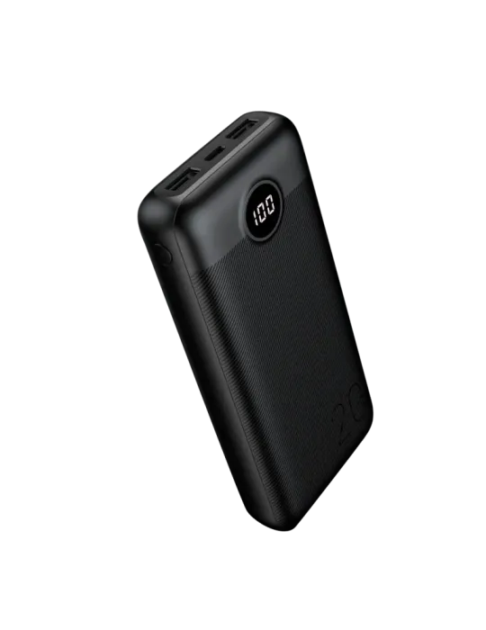 VEGER Power bank con pantalla LCD - Capacidad 20000mAh - Entradas USB-