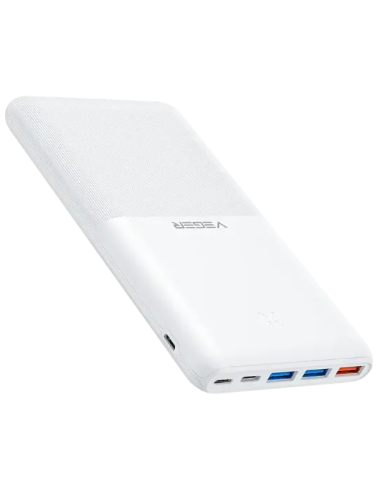 VEGER Power bank con LEDs de carga - Capacidad 20000mAh - Entradas USB