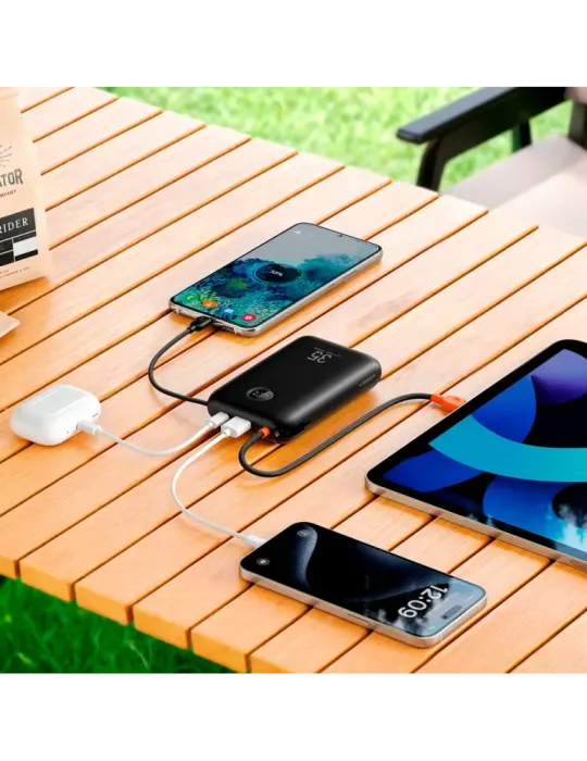 VEGER Power bank con pantalla LCD - Capacidad 20000mAh - Entradas USB-