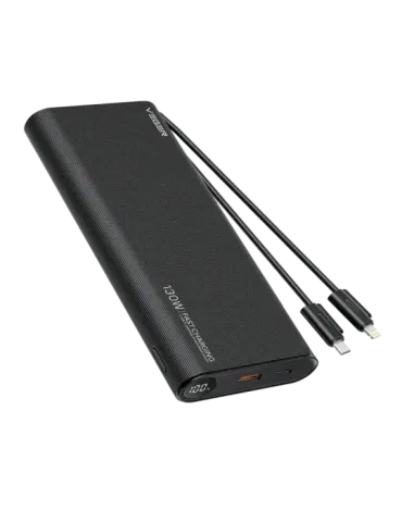 VEGER Power bank con pantalla LCD - Capacidad 25000mAh - Entradas USB-