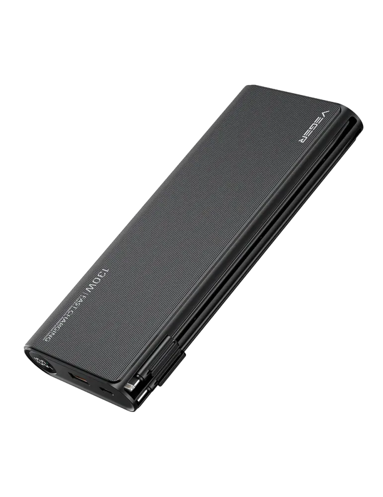 VEGER Power bank con pantalla LCD - Capacidad 25000mAh - Entradas USB-